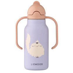 Gourde bébé Liewood - Kimmie 250 ml - Cat / Warm Lilac