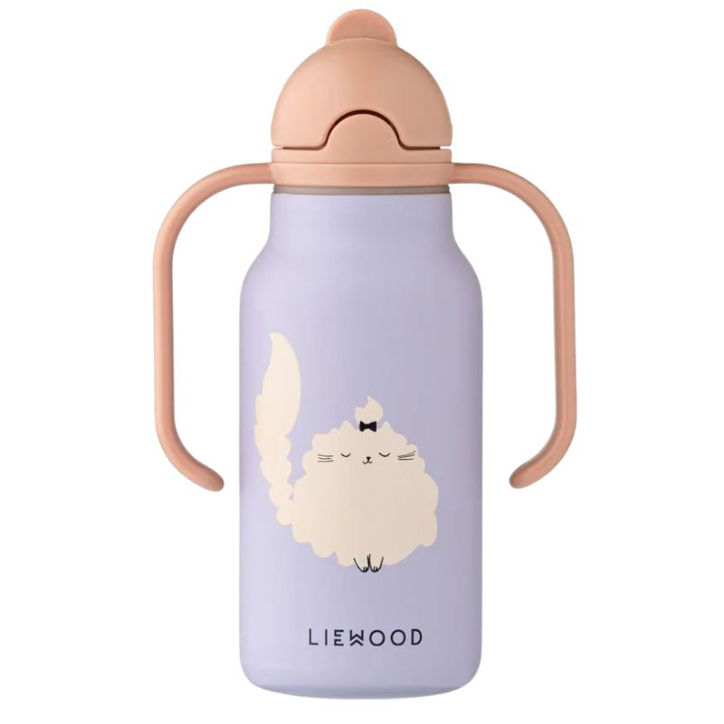 Gourde bébé Liewood - Kimmie 250 ml - Cat / Warm Lilac