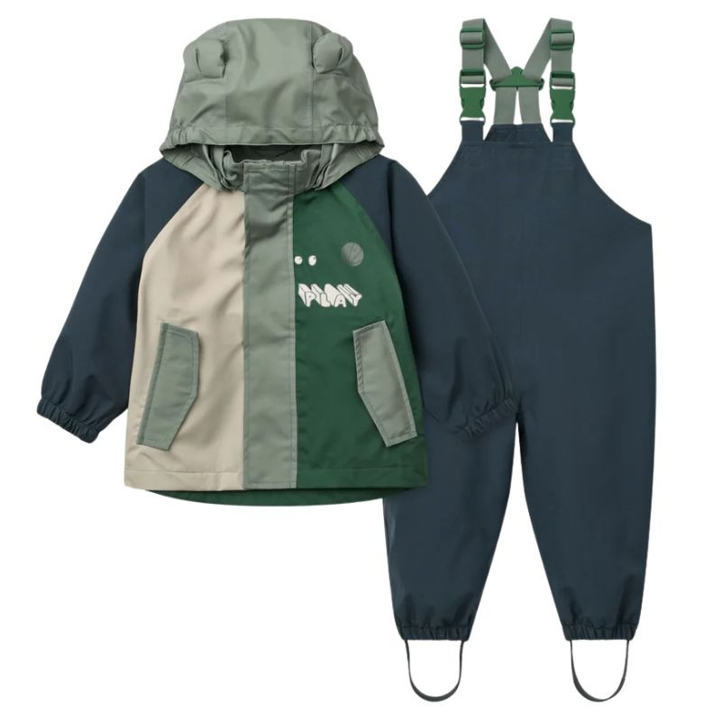 Ensemble de pluie imperméable Manu - Veste et Salopette - Liewood - Play Mix Multi