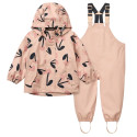 Ensemble de pluie imperméable Manu - Veste et Salopette - Liewood - Mega Cherry Heart / Rosey mix