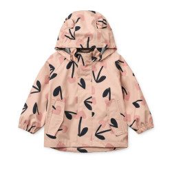 Ensemble de pluie Manu - Veste et Salopette - Liewood - Mega Cherry Heart / Rosey mix