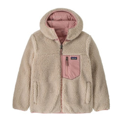 Polaire reversible enfant Patagonia - Kid's reversible ready freddy Hoody - Fuzzy
