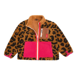 Veste polaire enfant sherpa - Hello Hossy - Léopard