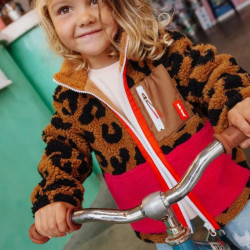 Veste polaire enfant sherpa -  Hossy - Léopard
