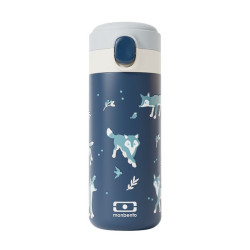 Gourde isotherme enfant - MB pop - Monbento - Bleu Wolf