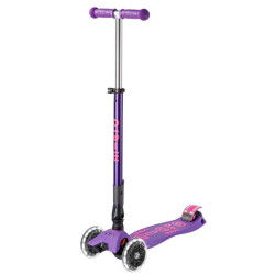 Trottinette Maxi Micro Deluxe pliable - Avec LED - Violet