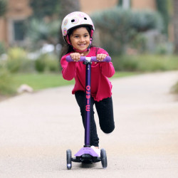 Trottinette Maxi Micro Deluxe pliable -  LED - Violet