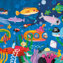 Livre puzzles en bois Le voyage - Vilac mer