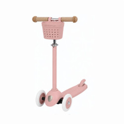 Trottinette enfant Eco - Banwood - Dusty Rose + Panier