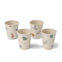 Lot de 4 gobelets Lana - Liewood - Tamtam / Sandy