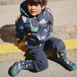 Bottes de pluie fourrées Mason - Liewood - Dino / Classic navy