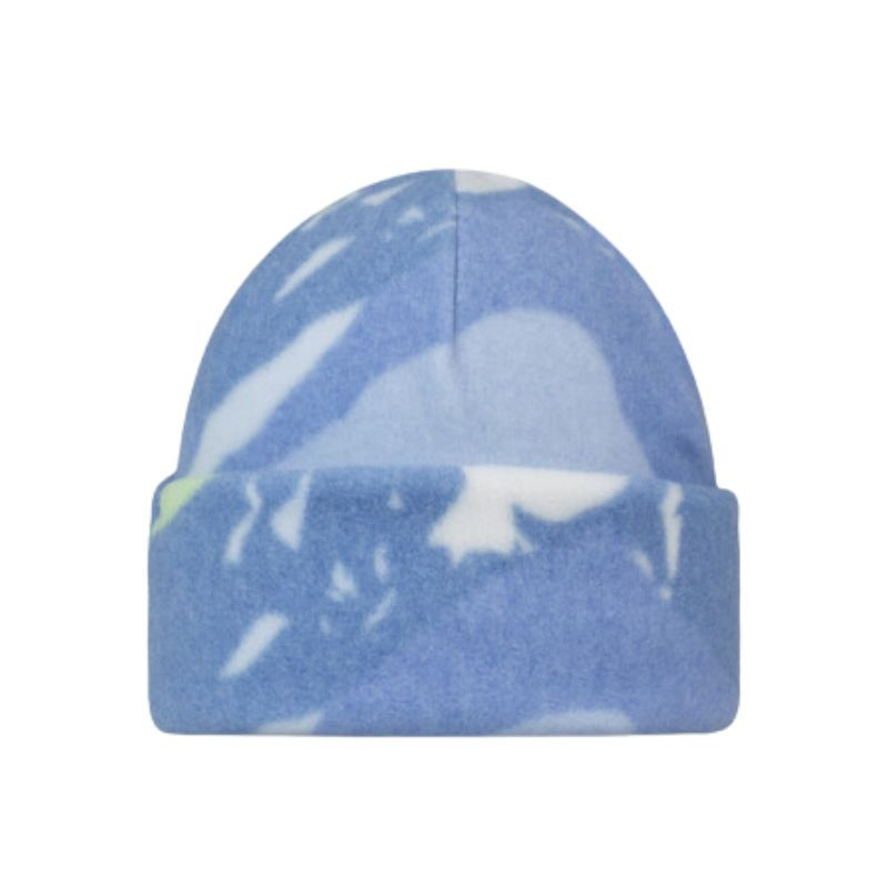 Bonnet enfant Polar Prints - Buff - Omasi Cobalt