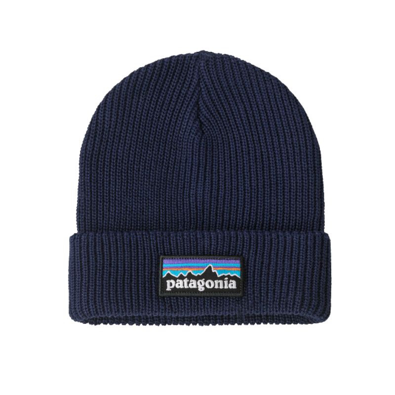 Bonnet Kid's Logo Beanie - Patagonia - P-6 Logo: New Navy