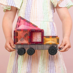 Jeu construction magnétique Pastel Transport Pack 50 pièces - Connetix