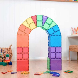 Jeu de construction magnétique Rainbow Starter 60 pièces - Connetix
