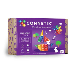 Jeu de construction magnétique Rainbow Starter Pack 60 pièces - Connetix