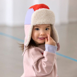 Chapka enfant Teddy Winter -Heart Rose smoke