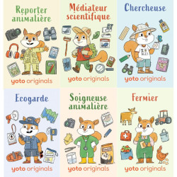 Cartes à histoires Jobs à fourrure pour fans d'animaux -