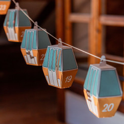 Calendrier de l’avent DIY à remplir - Télécabines - Roadtyping - Orange -