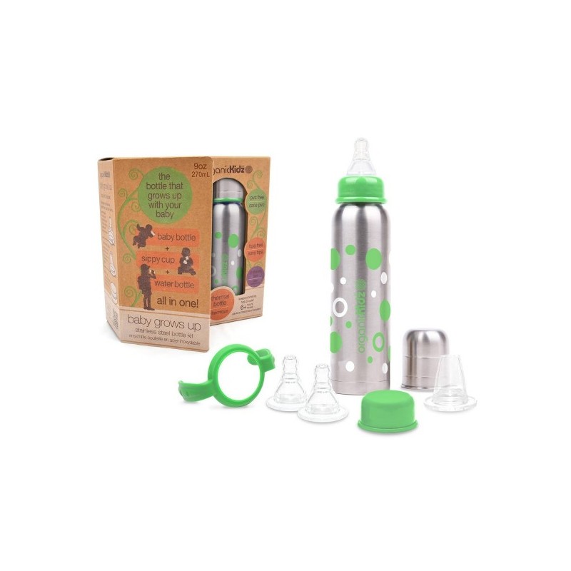 Kit Biberon-gourde évolutif Isotherme Organic Kidz
