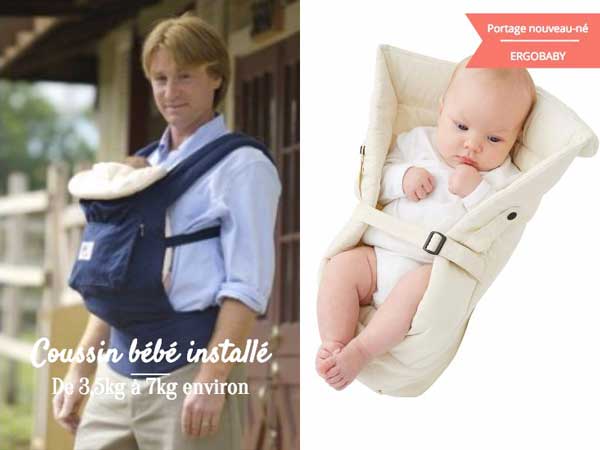 Ergobaby Porte Bebe pour Nouveau-né Ergonomique et Physiologique, Raven  Adapt 3-Positions Dorsale et Ventral : : Bébé et Puériculture