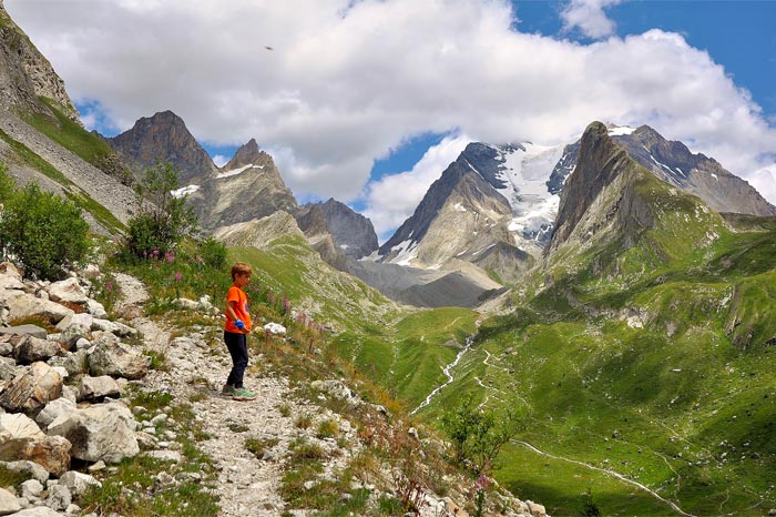 Rando refuge avec des enfants au col de la Vanoise