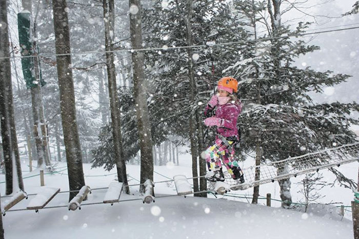 Accro branche hiver dans les Vosges