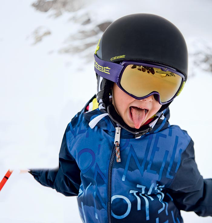 Masque et lunettes - Faire du ski pour un enfant avec des lunettes