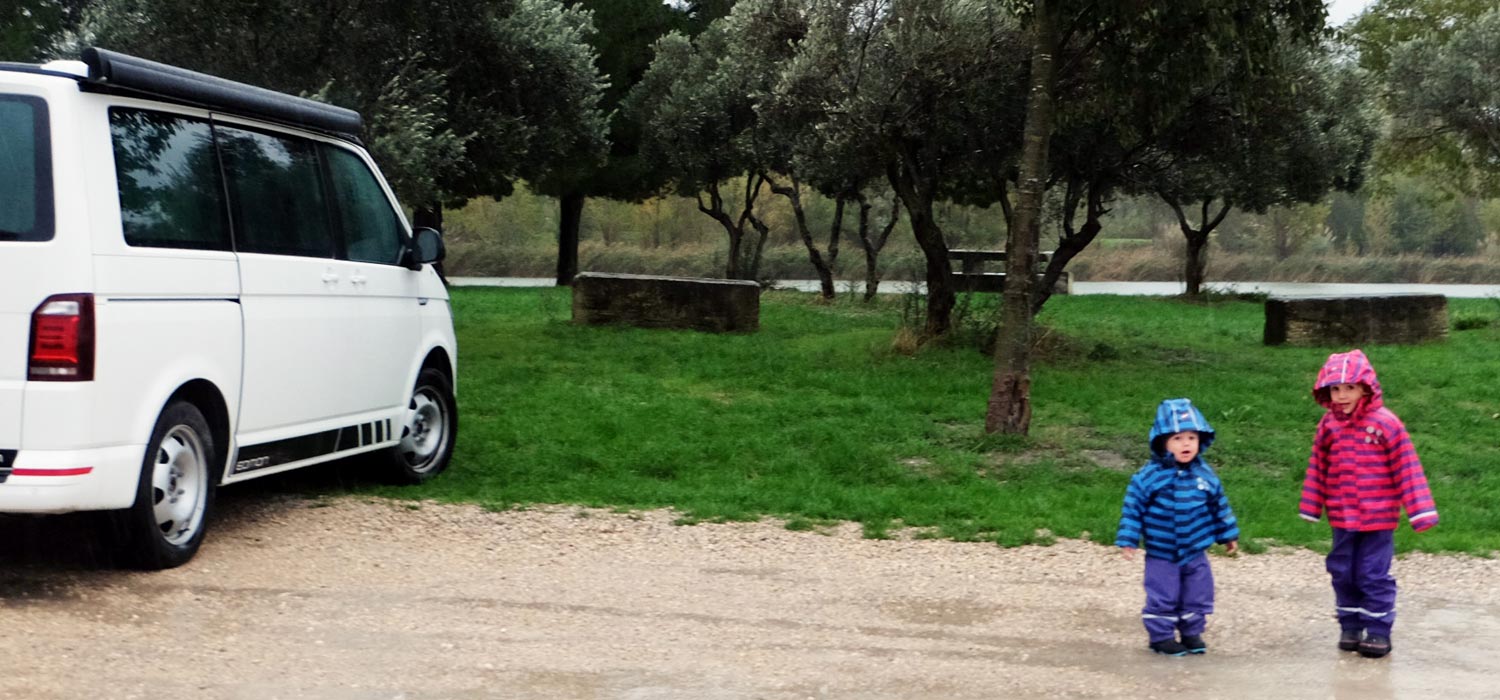 roadtrip van en famille en Camargue