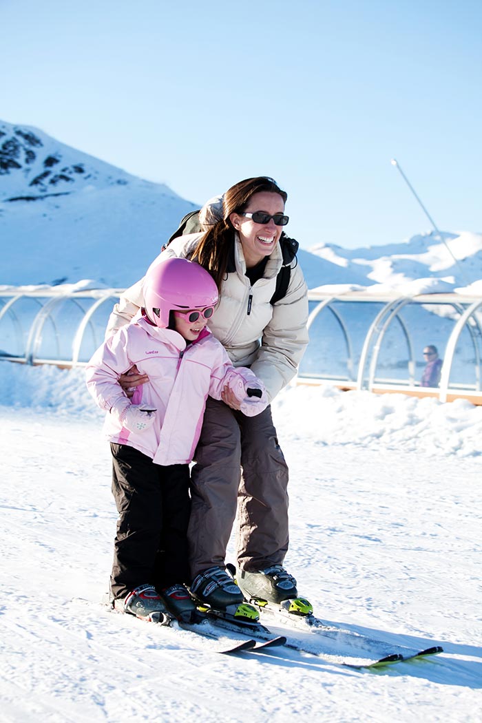 piste débutant avec tapis couvert à Saint lary