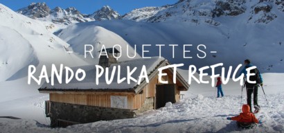 Raquettes à neige et pulka avec enfants au refuge du Saut dans la Vanoise