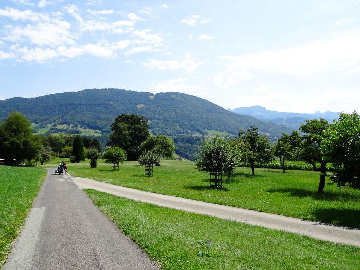 Suisse à vélo en famille