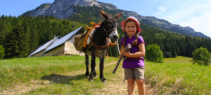 Randonnée avec des ânes en Chartreuse