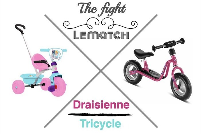 Tricycle, draisienne, trottinette et bicyclette