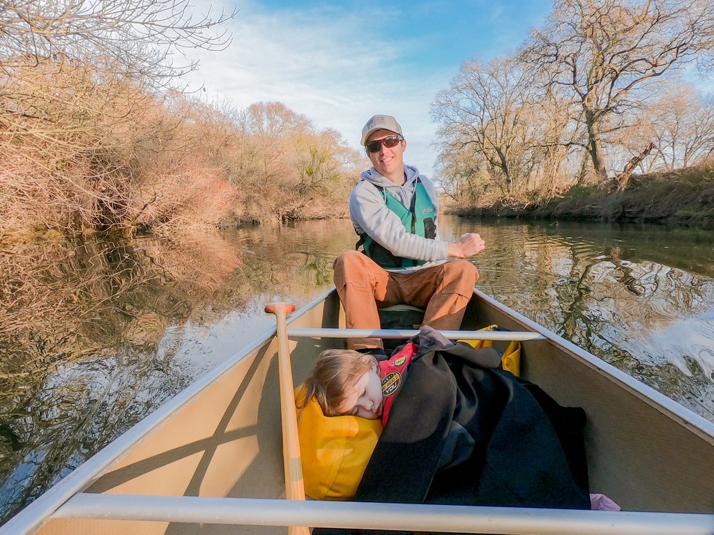 Canoë avec des enfants