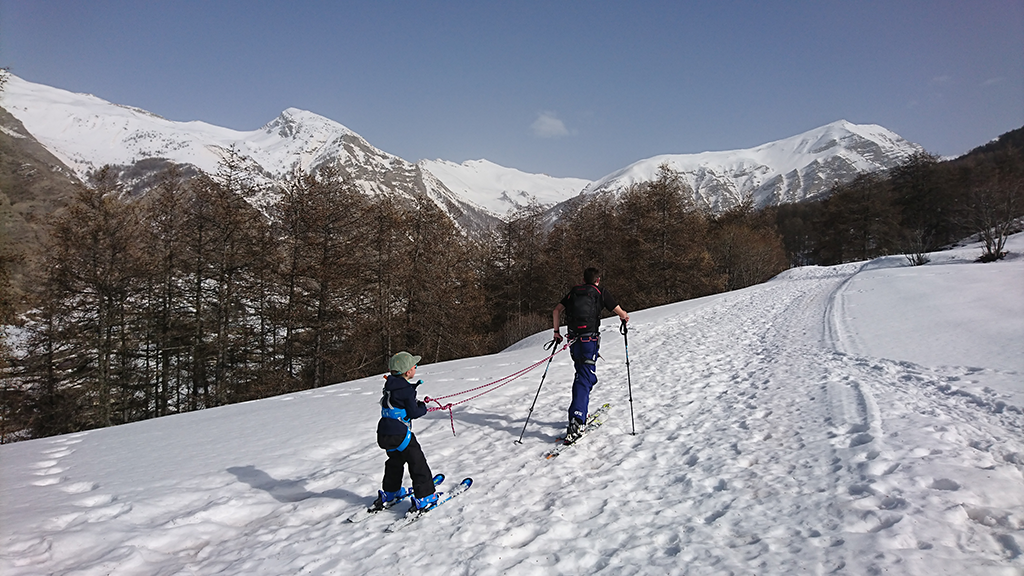ski de randonnée avec enfants