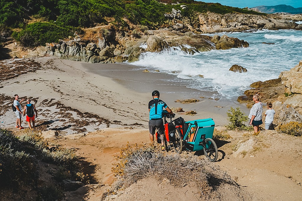 Corse à vélo en famille