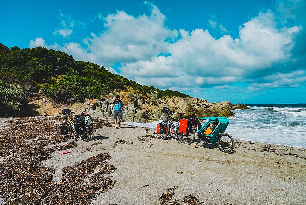 Corse à vélo en famille