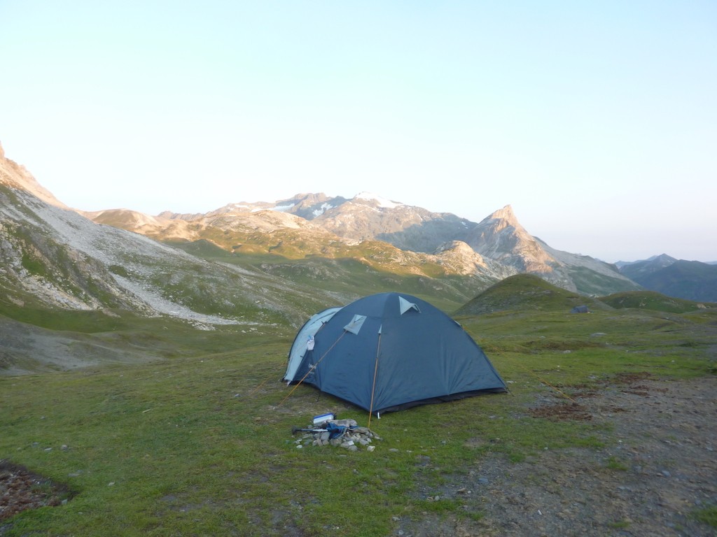 Parc de la Vanoise avec un âne : bivouac col du palet