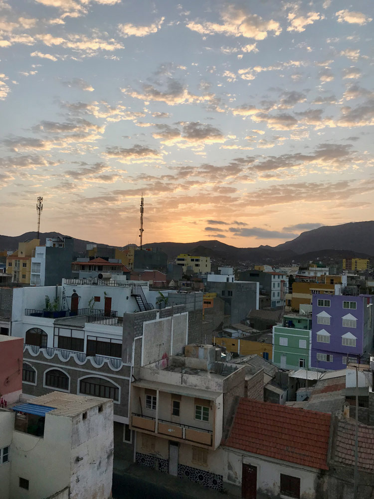 Lever de soleil sur Mindelo