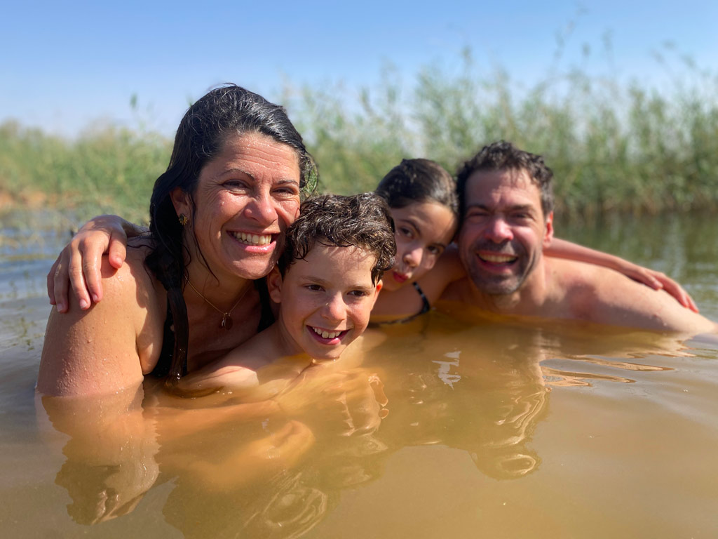 Baignade au milieu du désert