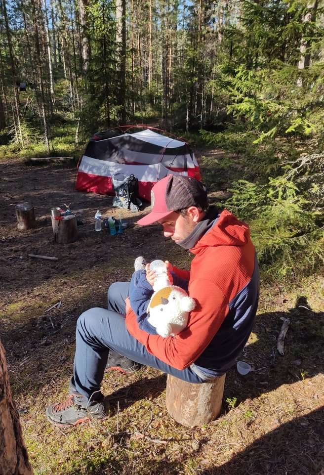 Trek ours Laponie Bébé Bivouac