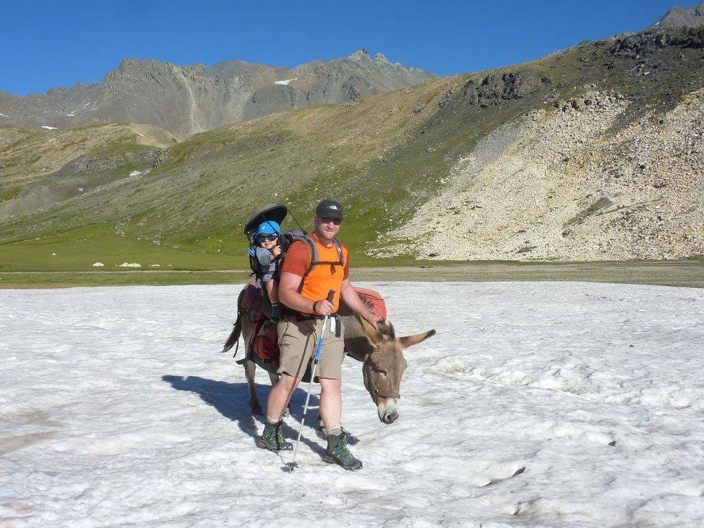 5 jours en Vanoise avec un âne - Neige