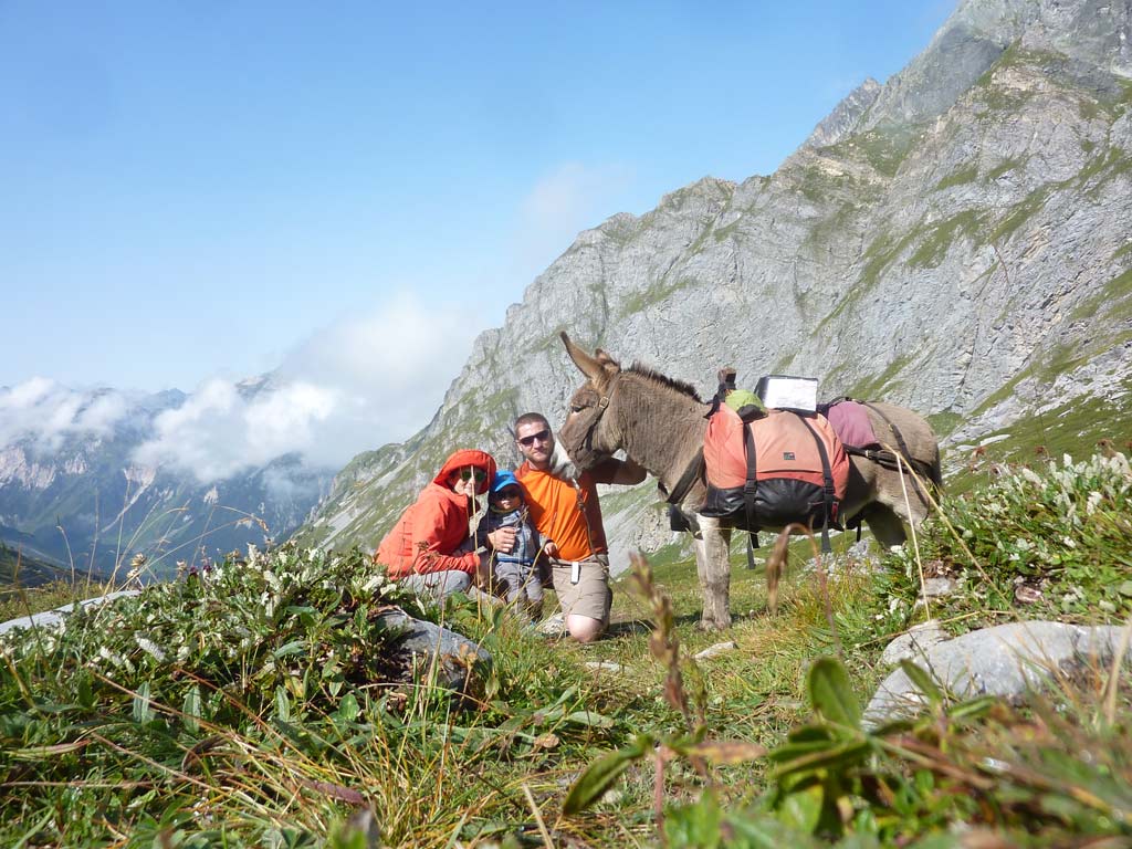 5 jours en Vanoise avec un âne - Rando en famille