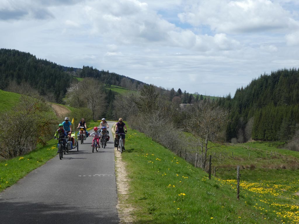Via fluvia à vélo avec des enfants