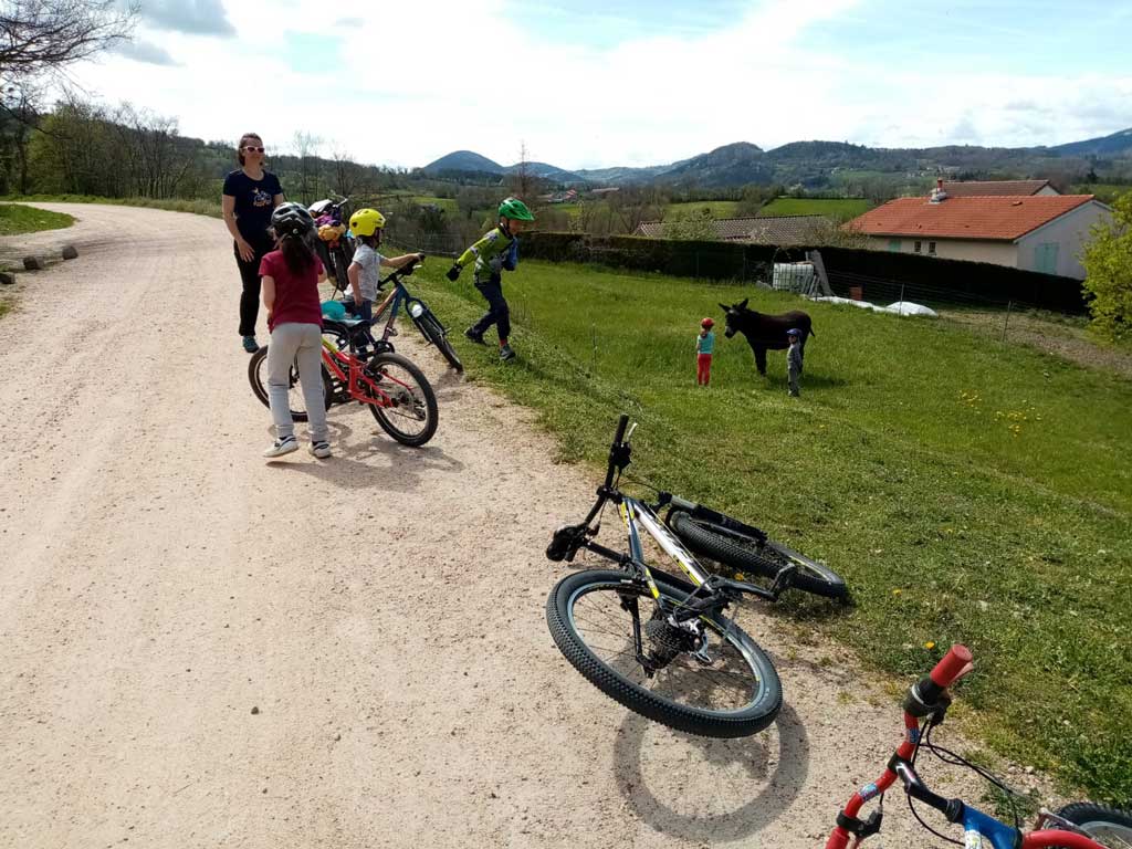 Via fluvia à vélo - Pause âne