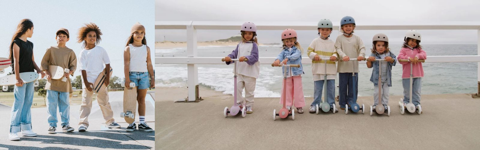 Glisse urbaine pour les enfants : trottinette, skateboard