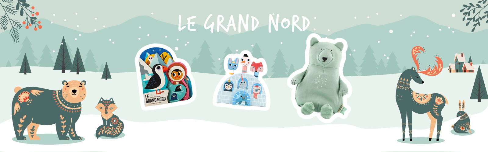 Notre sélection de livres, jeux, loisirs créatifs sur le grand nord. 