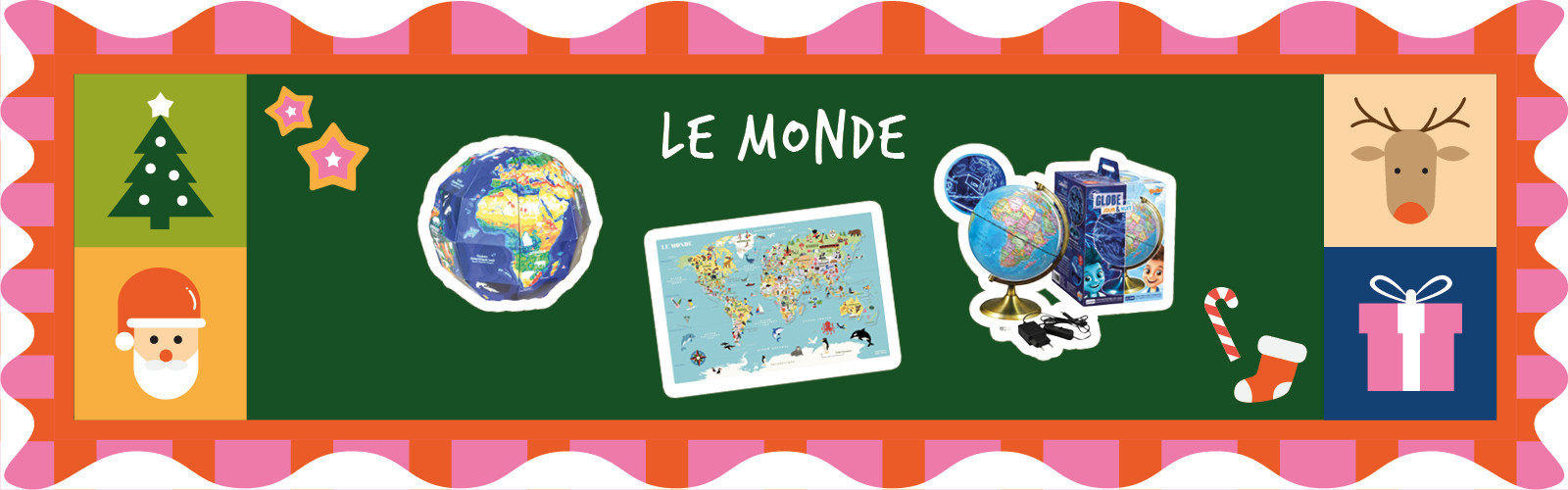 Notre sélection de livres, jeux, loisirs créatifs sur le monde