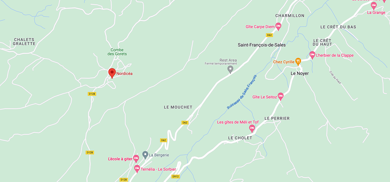 Plan de situation de la Porte Nordique de Saint-François-de-Sales.